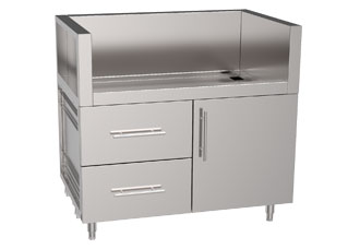 Double Drawers Outdoor Stainless Grill Cabinet