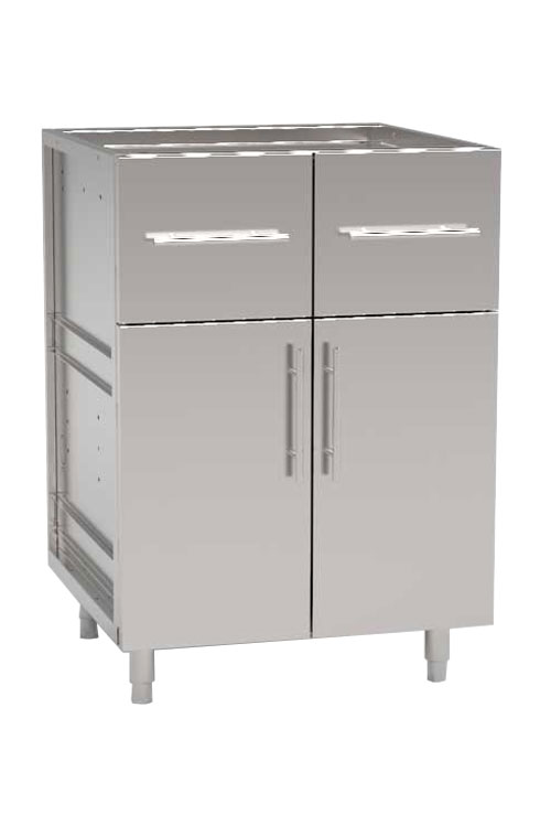 Two Third Drawers with Double Doors Outdoor Stainless Cabinet