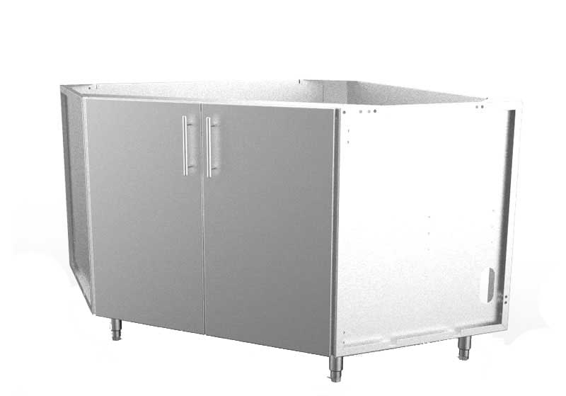 45 Degree Outdoor Base Corner Stainless Cabinet