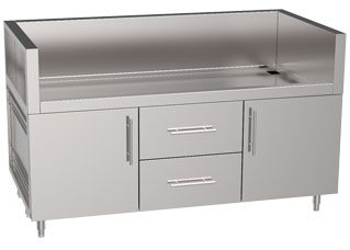 Two Doors Two Drawers Outdoor Stainless Grill Cabinet