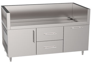 Door Two Drawers Pullout Drawer Outdoor Stainless Grill Cabinet