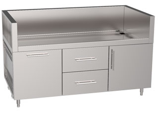 Pullout Drawer Two Drawers Door Outdoor Stainless Grill Cabinet