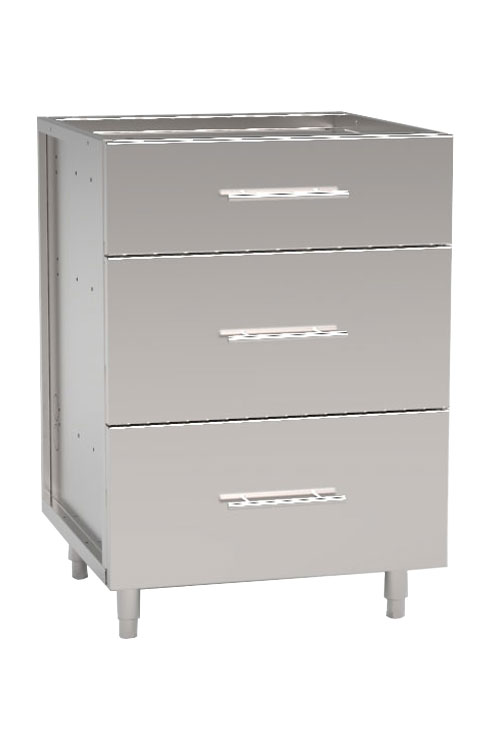 Quarter Drawer with 2 Thirds Drawer Outdoor Stainless Cabinet