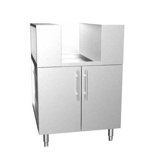 Side Burner with Double Door Stainless Cabinet