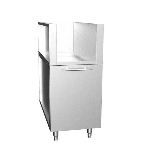 Side Burner with Pullout Drawer Stainless Cabinet