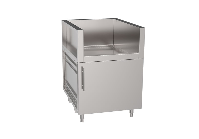 Side Burner with Single Door Stainless Cabinet