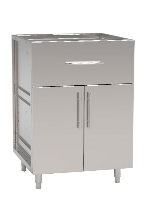 Third Drawer with Double Doors Outdoor Stainless Cabinet